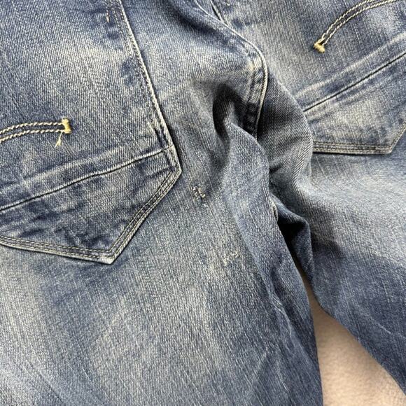 G Star Raw Jeans Womens 26x32 Fits 30x27 Blue Arc 3D Tapered Braces Whisker Dark - Picture 8 of 9